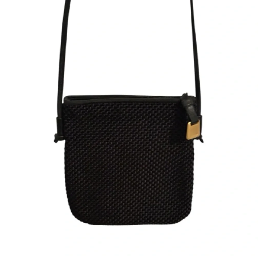 Americana by Sharif Black Gold Woven Crossbody